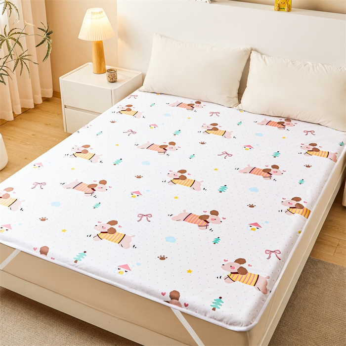 91家纺网 家纺一手货源 找家纺 雯豆家纺 2025新款隔尿防水垫子婴幼儿可姨妈垫老人加大护理垫 防水隔尿垫-条纹狗