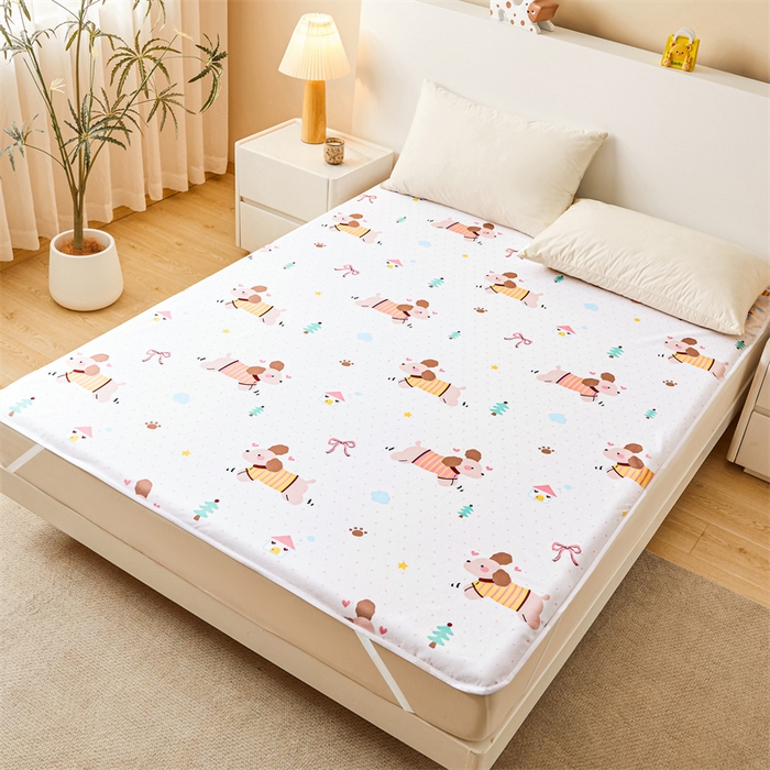 91家纺网 家纺一手货源 找家纺 雯豆家纺 2025新款隔尿防水垫子婴幼儿可姨妈垫老人加大护理垫 防水隔尿垫-条纹狗