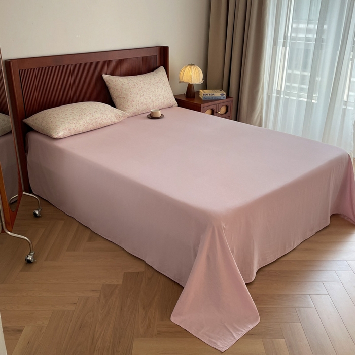 91家纺网 家纺一手货源 找家纺 仟网汇 2025新款有氧全棉双层纱四件套 朝花夕拾