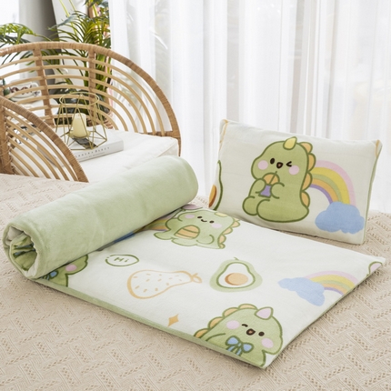 91家纺网 家纺一手货源 找家纺 (总)乐秀 2024新款幼儿园牛奶绒儿童床垫套+床垫芯