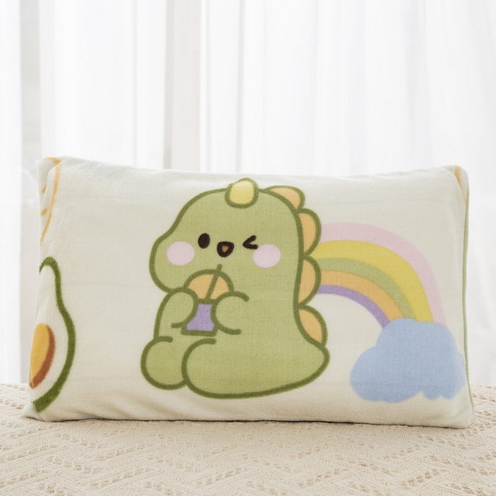 91家纺网 家纺一手货源 找家纺 乐秀 2024新款幼儿园牛奶绒儿童床垫套+床垫芯 淘气恐龙