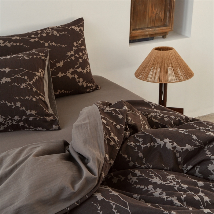 91家纺网 家纺一手货源 找家纺 （总）简家居 2025新款色织提花系列四件套-魔法森林