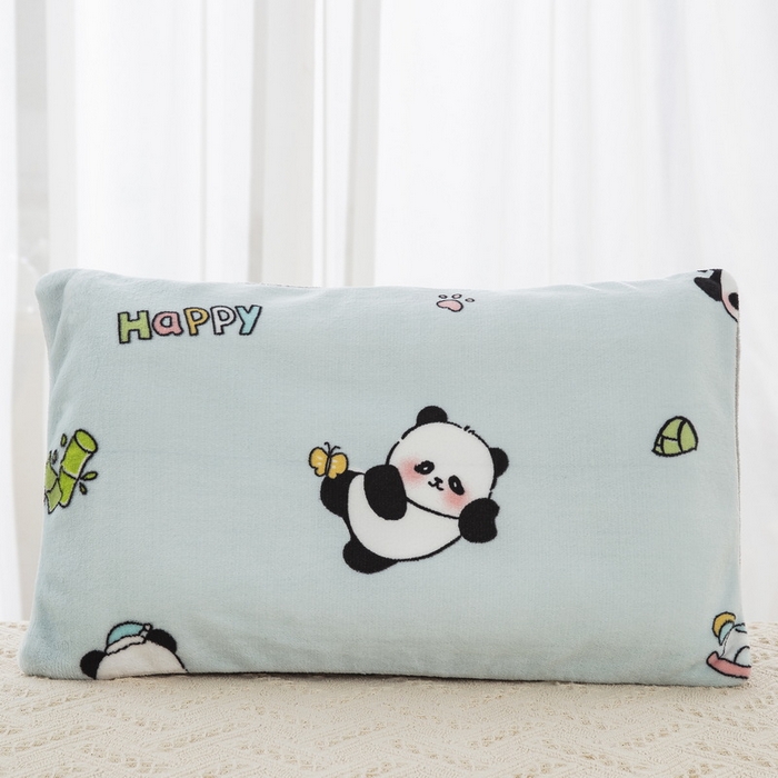 91家纺网 家纺一手货源 找家纺 乐秀 2024新款幼儿园牛奶绒儿童床垫套+床垫芯 运动熊猫