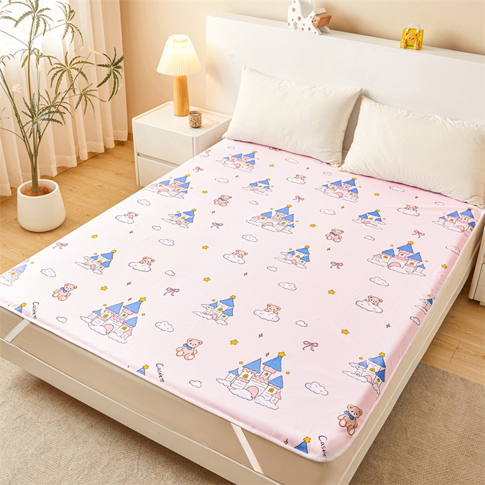 91家纺网 家纺一手货源 找家纺 雯豆家纺 2025新款隔尿防水垫子婴幼儿可姨妈垫老人加大护理垫 防水隔尿垫-天使城堡