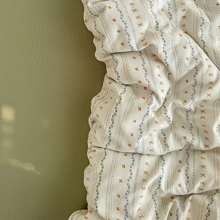 91家纺网 家纺一手货源 找家纺 名品家纺 2025新款针织棉双层纱四件套-风格二 春苑