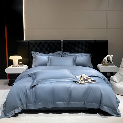 91家纺网 家纺一手货源 找家纺 （总）星蕴家纺 2025新款纯色100支澳棉长绒棉摩卡系列四件套