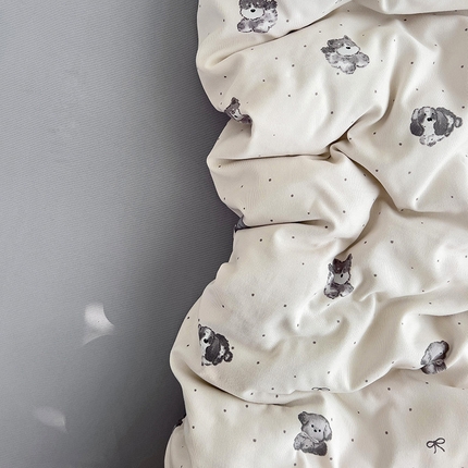 91家纺网 家纺一手货源 找家纺 名品家纺 2025新款针织棉双层纱四件套-风格二 心动旺