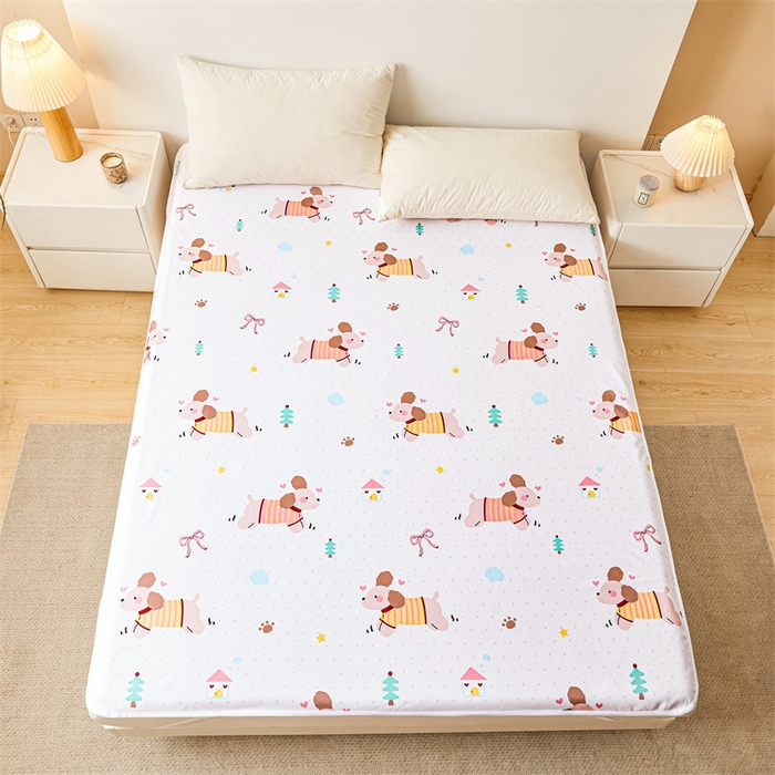 91家纺网 家纺一手货源 找家纺 雯豆家纺 2025新款隔尿防水垫子婴幼儿可姨妈垫老人加大护理垫 防水隔尿垫-条纹狗