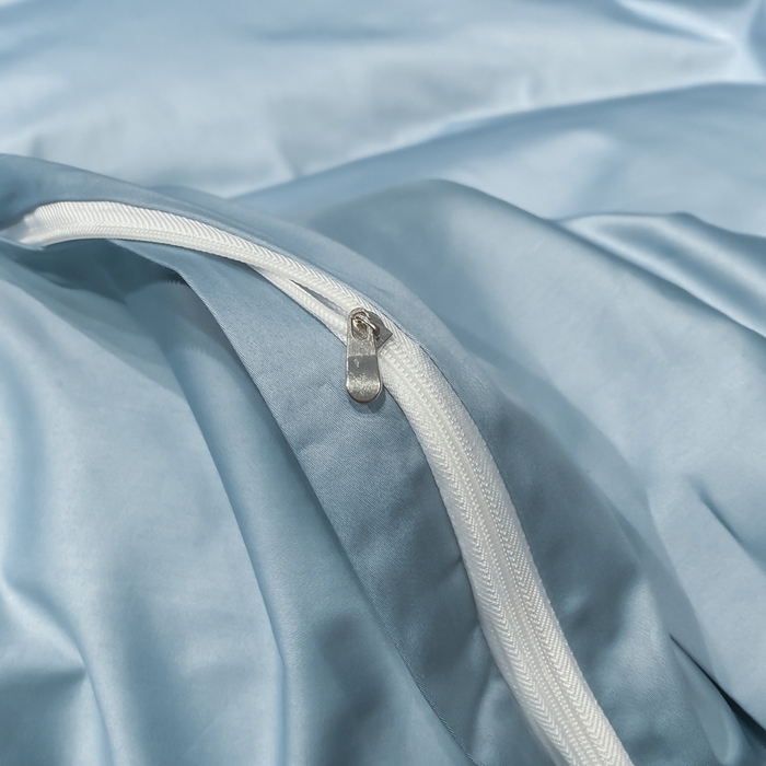 91家纺网 家纺一手货源 找家纺 星蕴家纺 2025新款纯色澳棉长绒棉摩卡系列四件套 摩卡宾利蓝