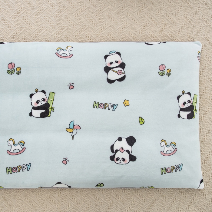 91家纺网 家纺一手货源 找家纺 乐秀 2024新款幼儿园牛奶绒儿童床垫套+床垫芯 运动熊猫