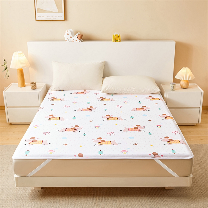 91家纺网 家纺一手货源 找家纺 雯豆家纺 2025新款隔尿防水垫子婴幼儿可姨妈垫老人加大护理垫 防水隔尿垫-条纹狗