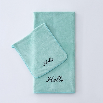 91家纺网 家纺一手货源 找家纺 （总）跨境电商珊瑚绒毛巾浴巾套装Hello外贸爆款TEMU热销希音速卖通可压缩可真空打包