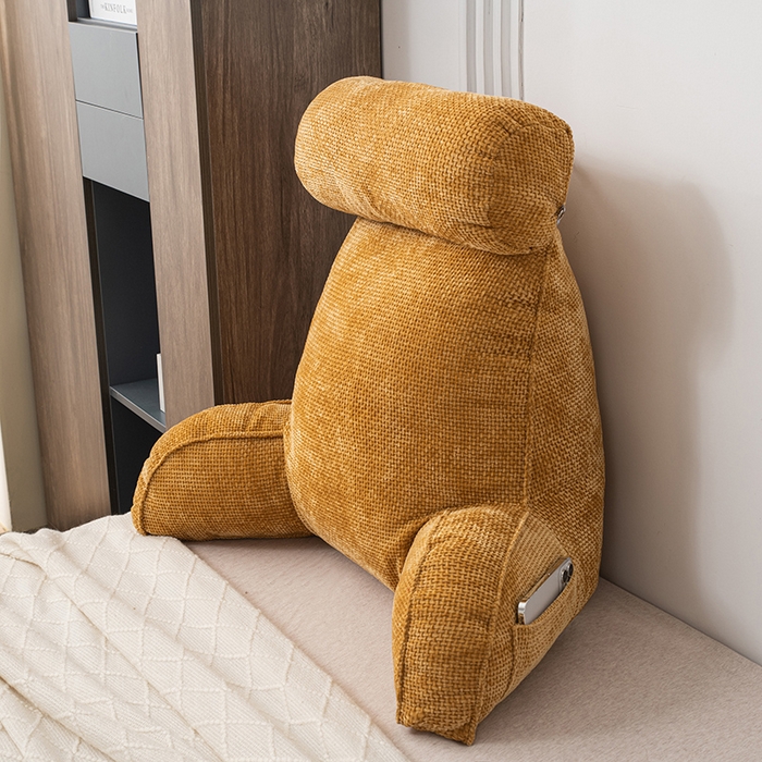 91家纺网 家纺一手货源 找家纺 （总）一兰家纺 2025新款单人加厚雪芙绒格三角靠垫床上靠枕沙发靠背阅读枕