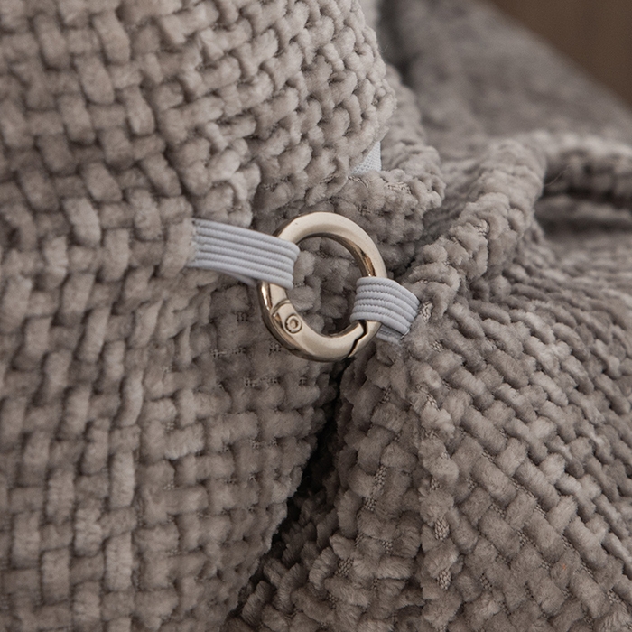 91家纺网 家纺一手货源 找家纺 一兰家纺 2025新款单人加厚雪芙绒格三角靠垫床上靠枕沙发靠背阅读枕 爱荳-丝缎灰