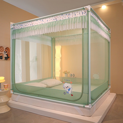 迪凡保罗蚊帐 2025新款2404+2502外穿杆防摔坐床蚊帐 2502抹茶绿