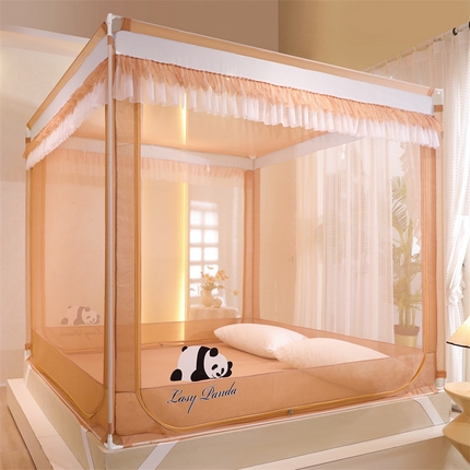 迪凡保罗蚊帐 2025新款2404+2502外穿杆防摔坐床蚊帐 2404驼色