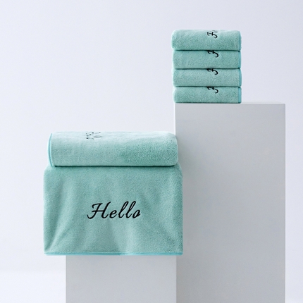 91家纺网 家纺一手货源 找家纺 （总）跨境电商珊瑚绒毛巾浴巾套装Hello外贸爆款TEMU热销希音速卖通可压缩可真空打包