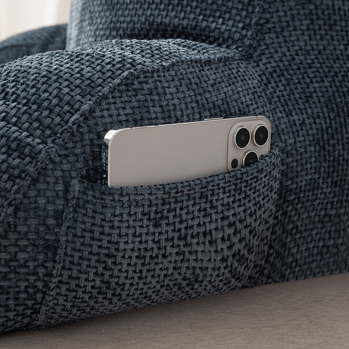 91家纺网 家纺一手货源 找家纺 一兰家纺 2025新款单人加厚雪芙绒格三角靠垫床上靠枕沙发靠背阅读枕 爱荳-湛蓝色