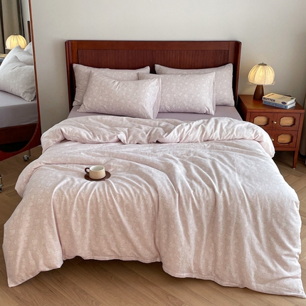 91家纺网 家纺一手货源 找家纺 （总）仟网汇 2025新款有氧全棉双层纱四件套