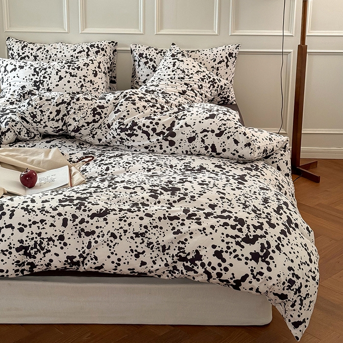 91家纺网 家纺一手货源 找家纺 （总）良品汇馆 【天竺棉田园碎花卡通四件套】日式无印印花针织四件套良品天竺棉四件套田园碎花卡通床品套件