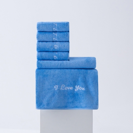 91家纺网 家纺一手货源 找家纺 （总）跨境电商珊瑚绒毛巾浴巾套装I Love you外贸爆款TEMU热销希音速卖通可压缩可真空打包