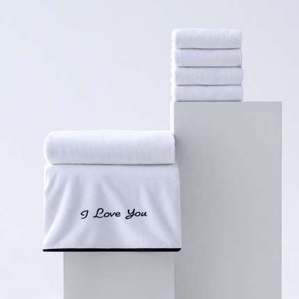 91家纺网 家纺一手货源 找家纺 （总）跨境电商珊瑚绒毛巾浴巾套装I Love you外贸爆款TEMU热销希音速卖通可压缩可真空打包