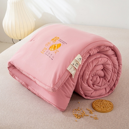 91家纺网 家纺一手货源 找家纺 （买家秀 爆款不断货）母婴级A类原棉立体提花大豆被子春秋被秋冬被大豆纤维被子被芯原棉大豆被立体大豆被 棉豆豆-豆沙