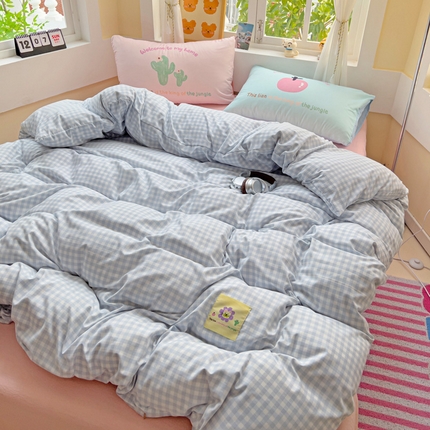 茉礼 2025新款大版贴布绣水洗棉四件套 小狮子