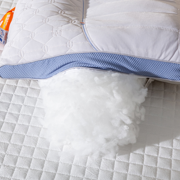 91家纺网 家纺一手货源 找家纺 萌番宝 2025新款护颈枕劲动力羽丝绒星级酒店枕芯 灰色双凹劲动力48*74cm