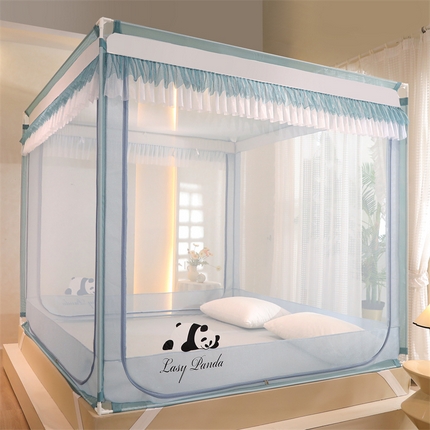 迪凡保罗蚊帐 2025新款2404+2502外穿杆防摔坐床蚊帐 2404蓝灰色