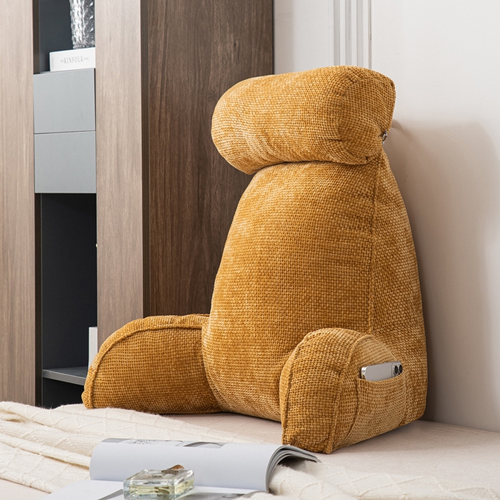 91家纺网 家纺一手货源 找家纺 （总）一兰家纺 2025新款单人加厚雪芙绒格三角靠垫床上靠枕沙发靠背阅读枕