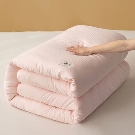 91家纺网 家纺一手货源 找家纺 （买家秀 爆款不断货）母婴级A类原棉立体提花大豆被子春秋被秋冬被大豆纤维被子被芯原棉大豆被立体大豆被 棉感生活-粉玉