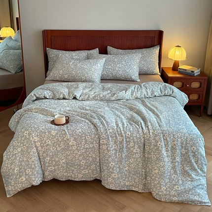 91家纺网 家纺一手货源 找家纺 （总）仟网汇 2025新款有氧全棉双层纱四件套