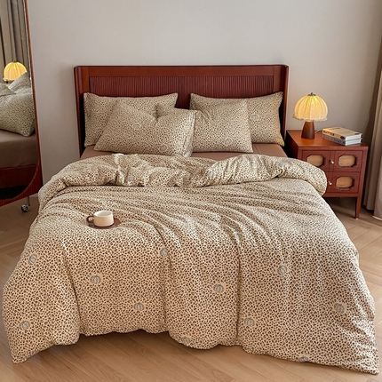 91家纺网 家纺一手货源 找家纺 （总）仟网汇 2025新款有氧全棉双层纱四件套