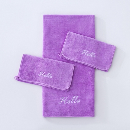 91家纺网 家纺一手货源 找家纺 （总）跨境电商珊瑚绒毛巾浴巾套装Hello外贸爆款TEMU热销希音速卖通可压缩可真空打包