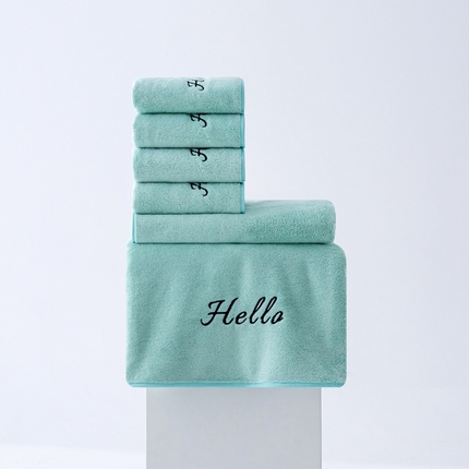 91家纺网 家纺一手货源 找家纺 （总）跨境电商珊瑚绒毛巾浴巾套装Hello外贸爆款TEMU热销希音速卖通可压缩可真空打包