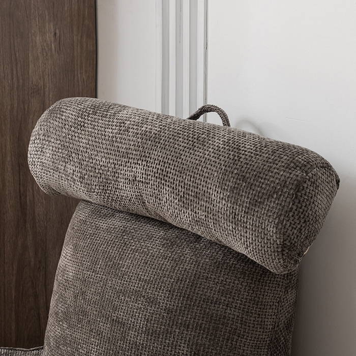 91家纺网 家纺一手货源 找家纺 一兰家纺 2025新款单人加厚雪芙绒格三角靠垫床上靠枕沙发靠背阅读枕 爱荳-魅影灰