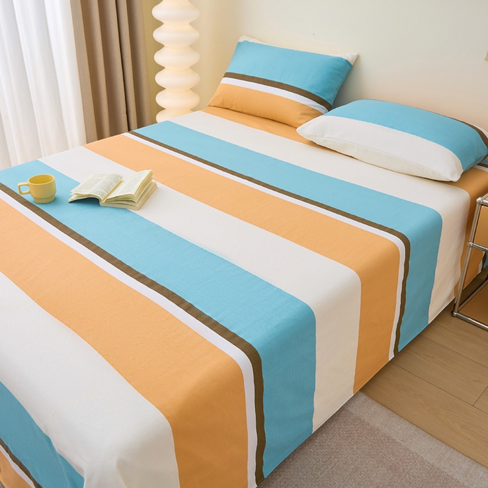 91家纺网 家纺一手货源 找家纺 棉乐町 2025新款全棉纯棉老粗布床单春风