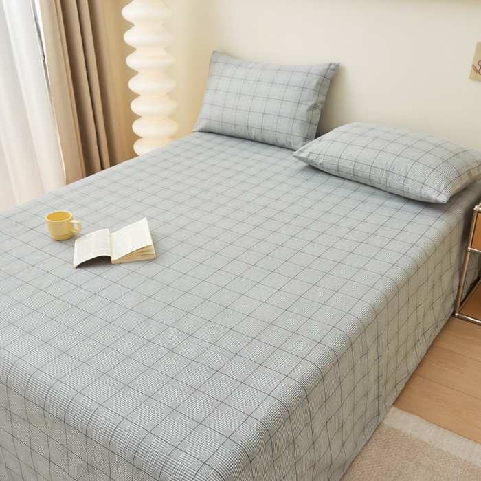 91家纺网 家纺一手货源 找家纺 棉乐町 2025新款全棉纯棉老粗布床单素韵格