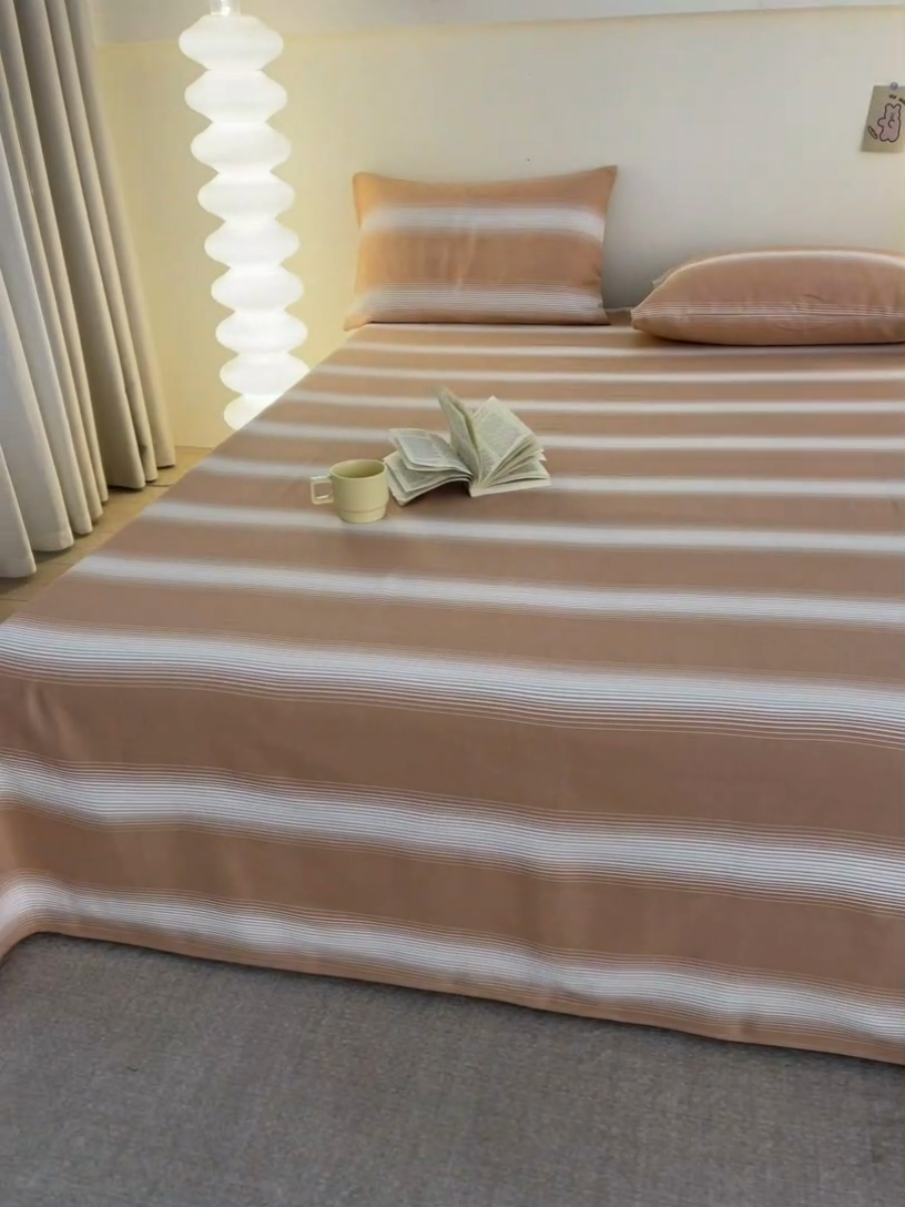 91家纺网 家纺一手货源 找家纺 首爱家纺 2025新款老粗布全棉纯棉床单三件套软凉席子 西治