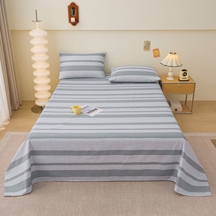 91家纺网 家纺一手货源 找家纺 棉乐町 2025新款全棉纯棉老粗布床单柒墨