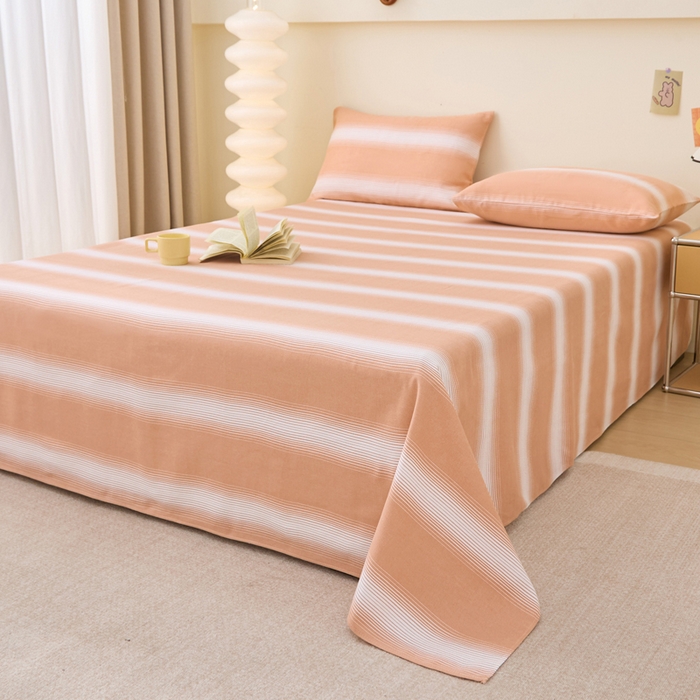 91家纺网 家纺一手货源 找家纺 首爱家纺 2025新款老粗布全棉纯棉床单三件套软凉席子 西治