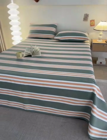 91家纺网 家纺一手货源 找家纺 金泰莱 2025新款纯棉全棉粗布床单 北海道