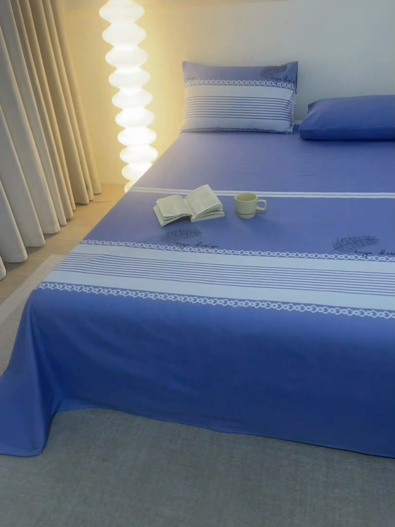 91家纺网 家纺一手货源 找家纺 首爱家纺 2025新款老粗布全棉纯棉床单三件套软凉席子 本色