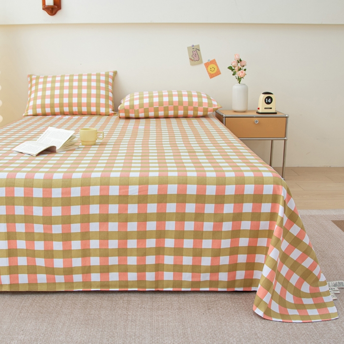 91家纺网 家纺一手货源 找家纺 金泰莱 2025新款纯棉全棉粗布床单 春娇