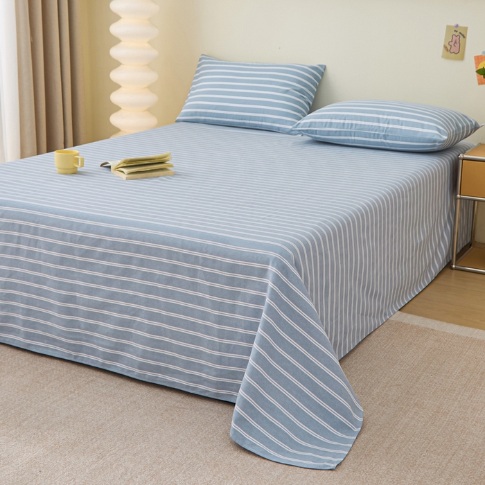 91家纺网 家纺一手货源 找家纺 金泰莱 2025新款纯棉全棉粗布床单 北斗