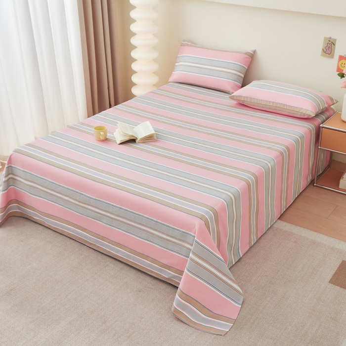 91家纺网 家纺一手货源 找家纺 首爱家纺 2025新款老粗布全棉纯棉床单三件套软凉席子 绝恋