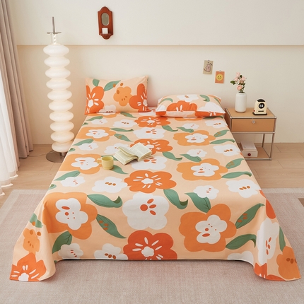 棉乐町 2025新款全棉纯棉老粗布床单彩寻