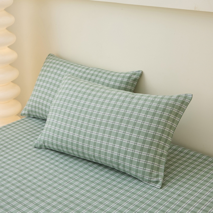 91家纺网 家纺一手货源 找家纺 首爱家纺 2025新款老粗布全棉纯棉床单三件套软凉席子 华丽