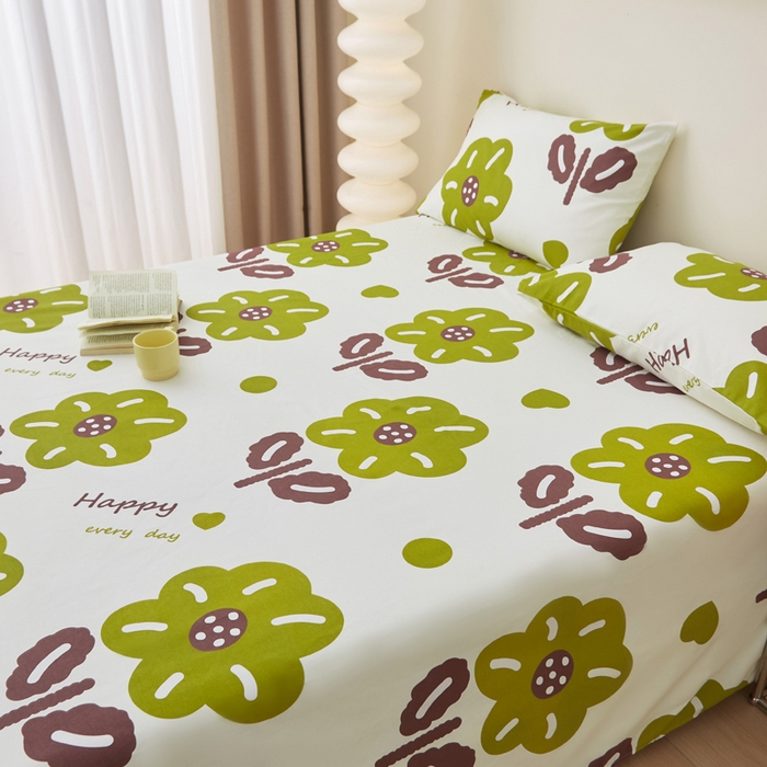 91家纺网 家纺一手货源 找家纺 金泰莱 2025新款纯棉全棉粗布床单 初妍